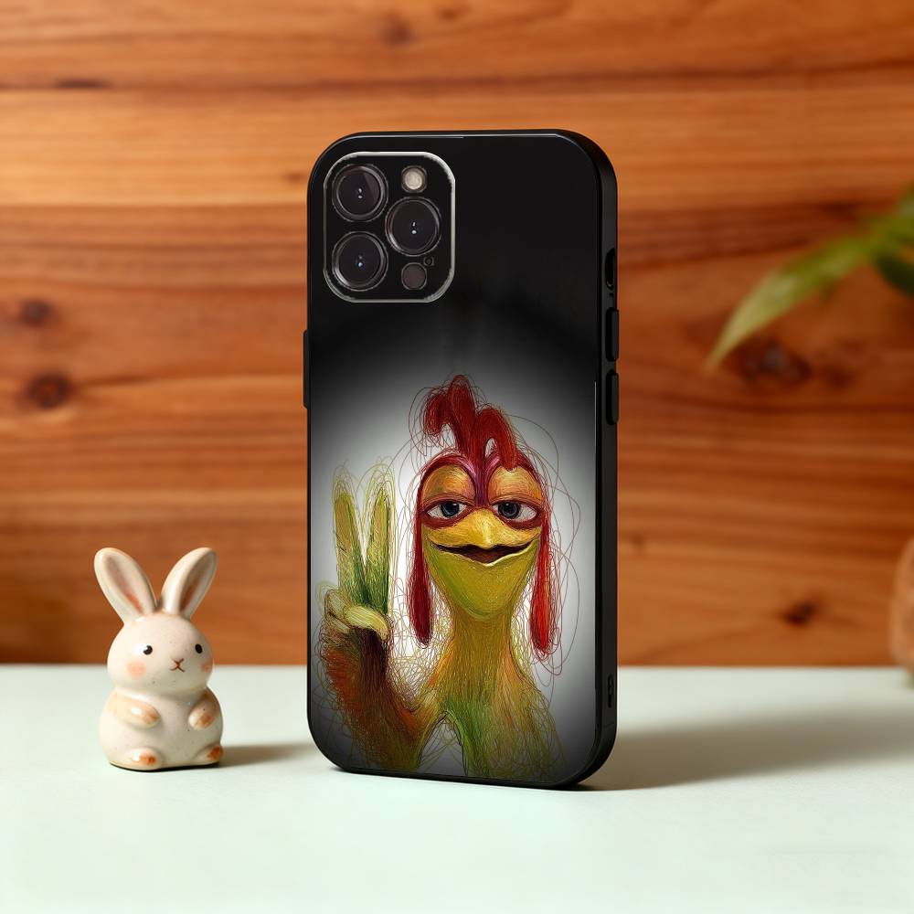

FUNNY C-Chicken J-Joe Surf Phone Case For iPhone17 16 15 14 13 12 11 Pro Max Plus,5G Soft Black Case iPhone12