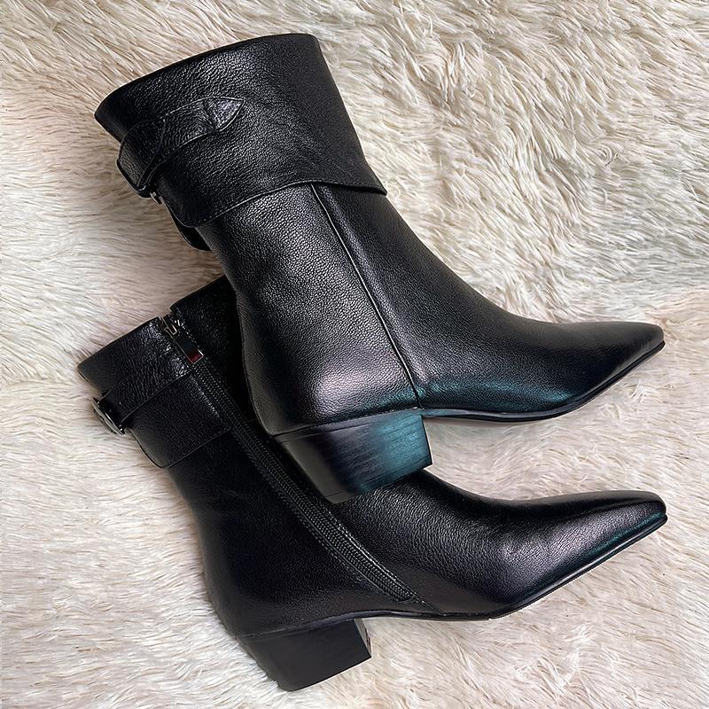 Women's Genuine Sheepskin Ankle Boots, Flat Low Heel, Soft Leather, with Fleece, Suitable for Autumn/Winter