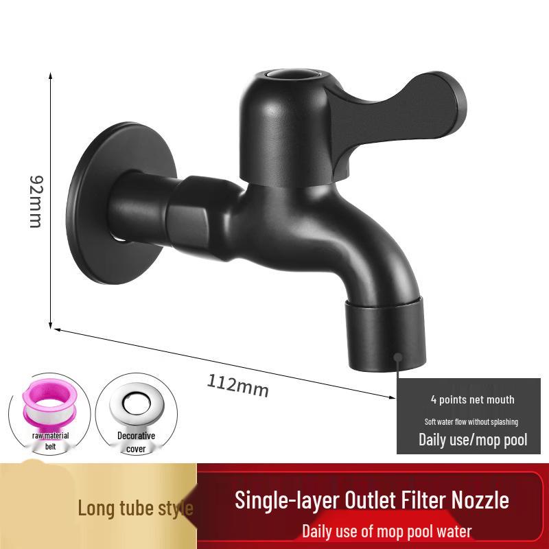 TLXT Black Washing Machine Faucet Connector
