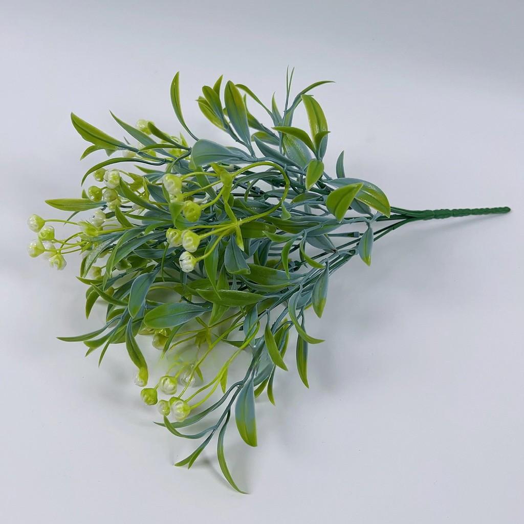 Artificial Simulation Flower 7-forked Bamboo Leaf Starry Sky Home Wedding Outdoor Decoration Green Plants Artificial Flowers Artificial Flower