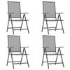 5 Piece Garden Dining Set Anthracite Steel