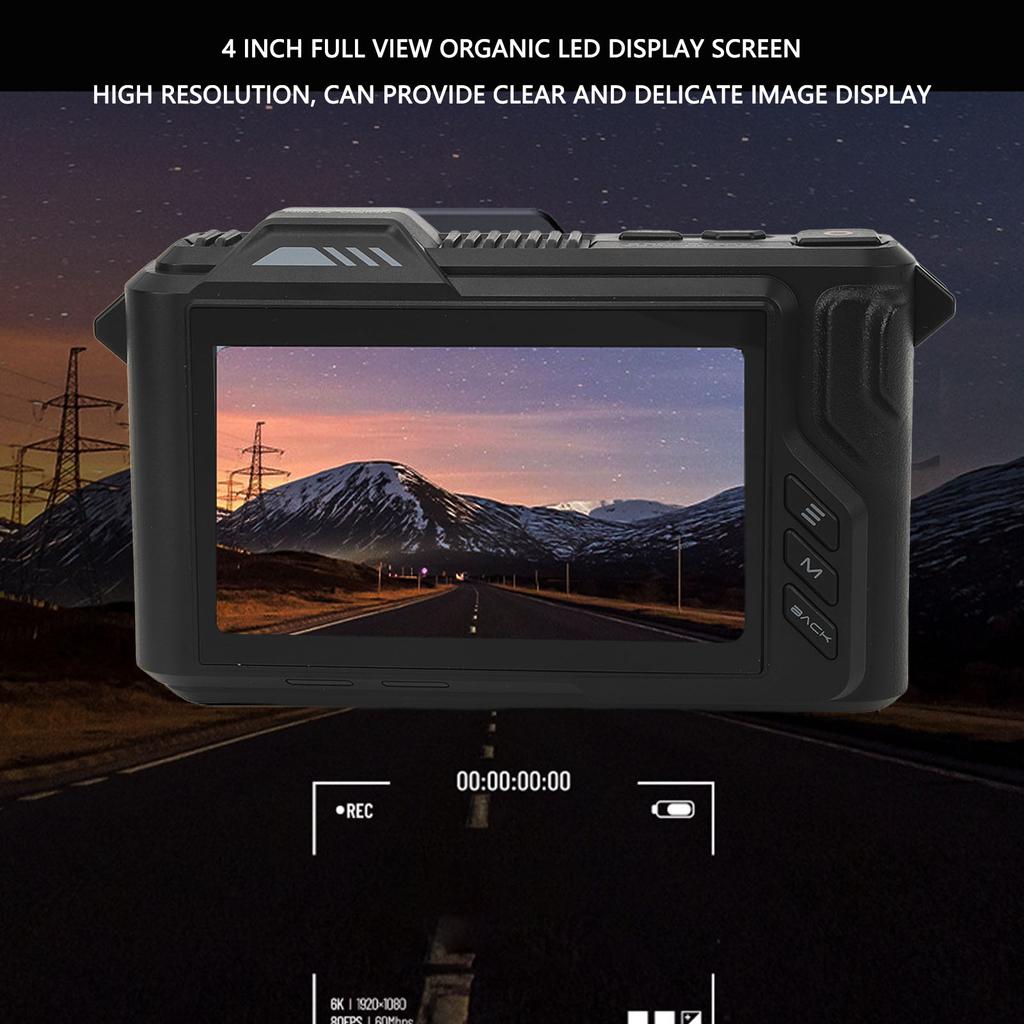 5K 50MP Digital Camera Wifi Vlogging Camera with 4 Inch Screen 50X Digital Zoom Full Color Night Vision for Photography Video