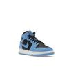 Air Jordan 1 Mid GS University Blue Black Kids Sneakers White DQ8423-401