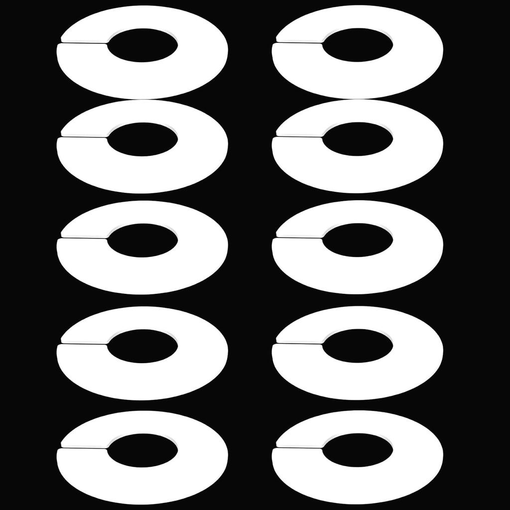 10-Pack Closet Dividers for Hanging Clothes, Durable Plastic Wardrobe Organizers - Perfect for Closet Rods, Clothing Racks & Retail Display