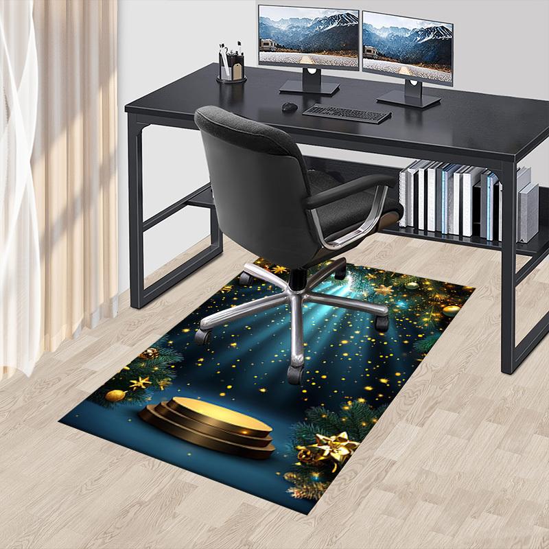 

Christmas decorations Crystal Velvet chair mat Area Rug - Non-Slip, Floor Mat, Office Desk Chair Rugs, Bedroom Decor.Christmas Gift-1106007 60cm by 90cm