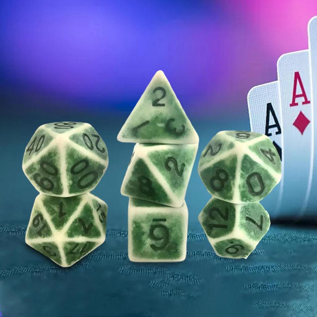 7 Die Polyhedral D8 D10 D12 D20 & RPG MTG