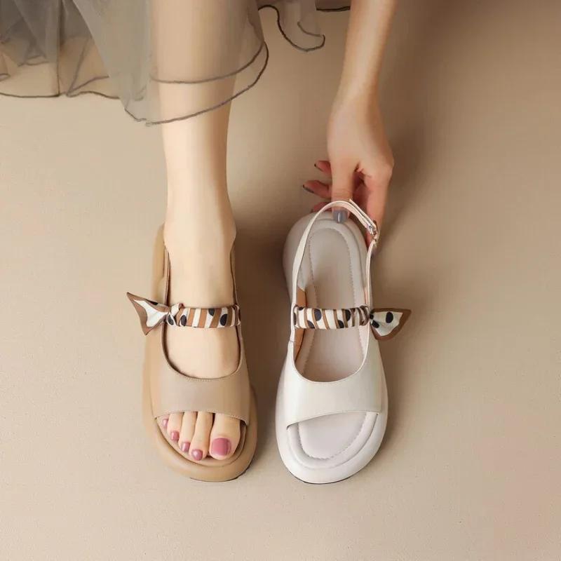 Fashion Open Toe Sandals for Women's 2024 New Summer Flat Bottomed Temperament PU Leather Roman Sandals Casual Ladies Beach Sandals