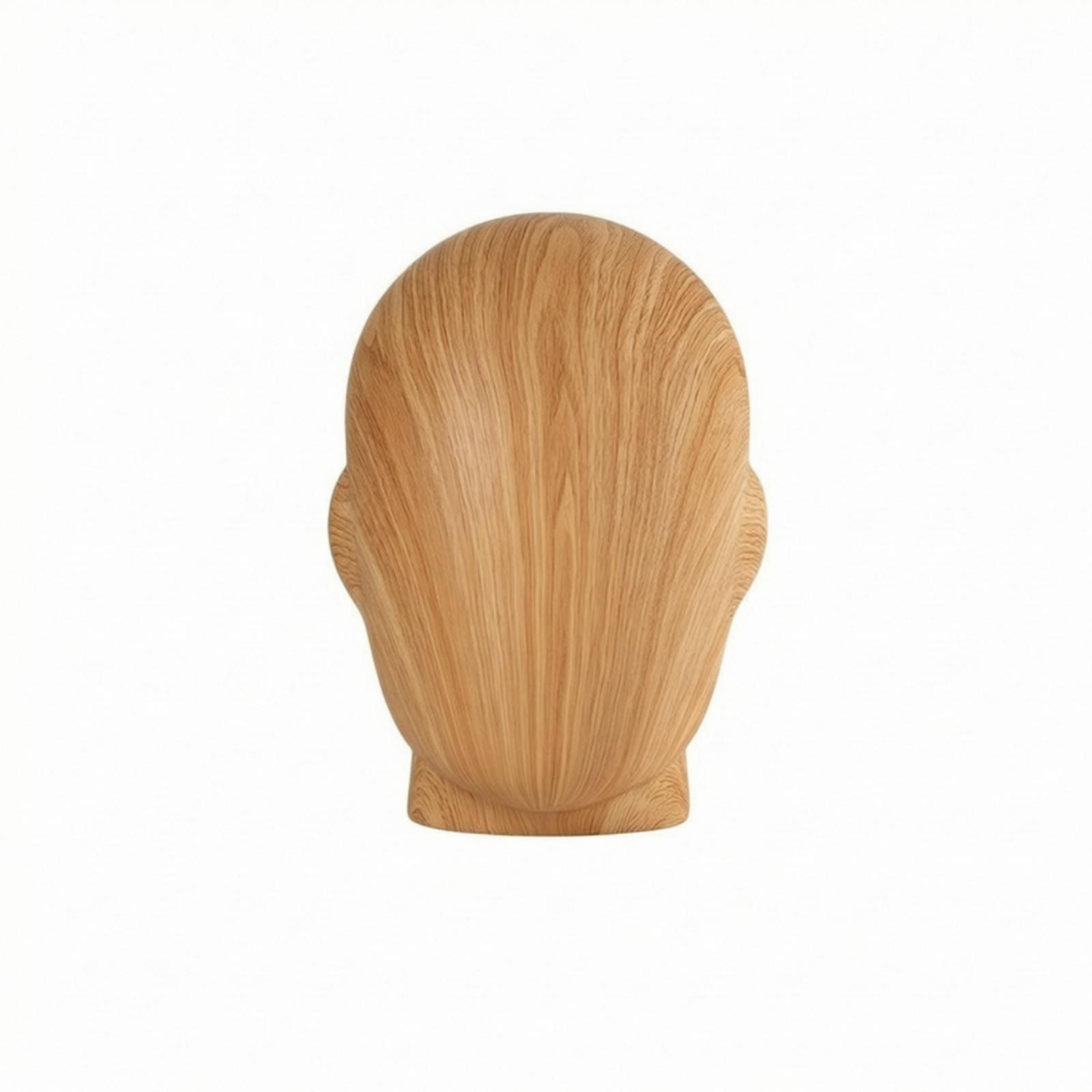 Wooden Mannequin Head Wood-Grain Male Realistic