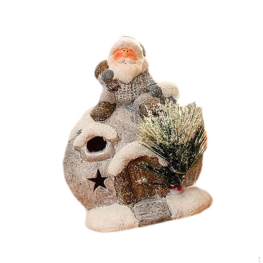 Christmas Figurine Decoration Collection Home Decor Shop Window Party Night Light