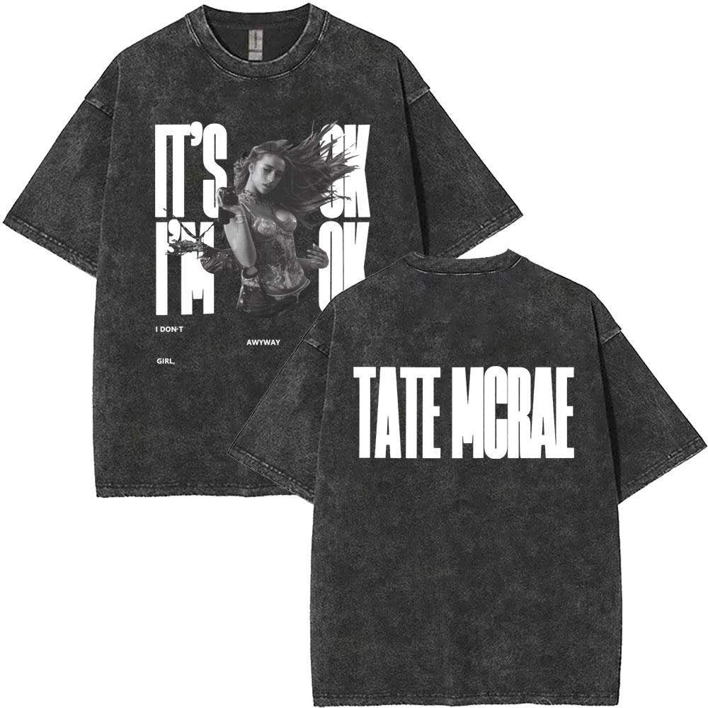 

Tate Mcrae Vintage Washed Tshirts So Close To What Tshirt Men Women Fashion Oversized Short Sleeve T Shirts Unisex Streetwear S