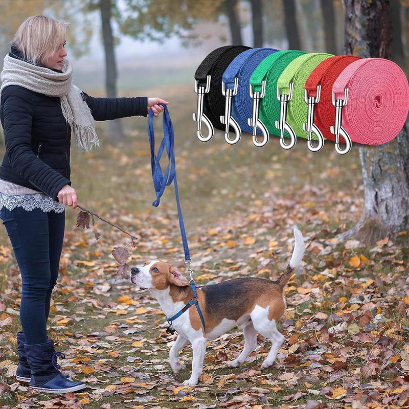 Multi Color Available 20m Long Nylon Pet Dog Leash Harness Walking Training Pet Long Traction Rope for Small Large Dog Traction