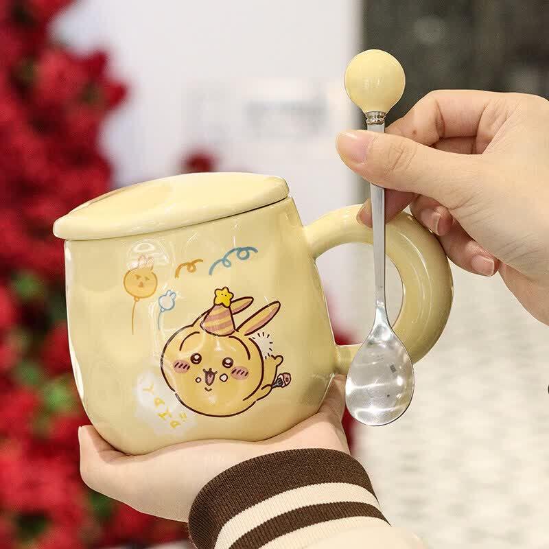 Chiikawa Usagi Ceramic Mug with Coaster