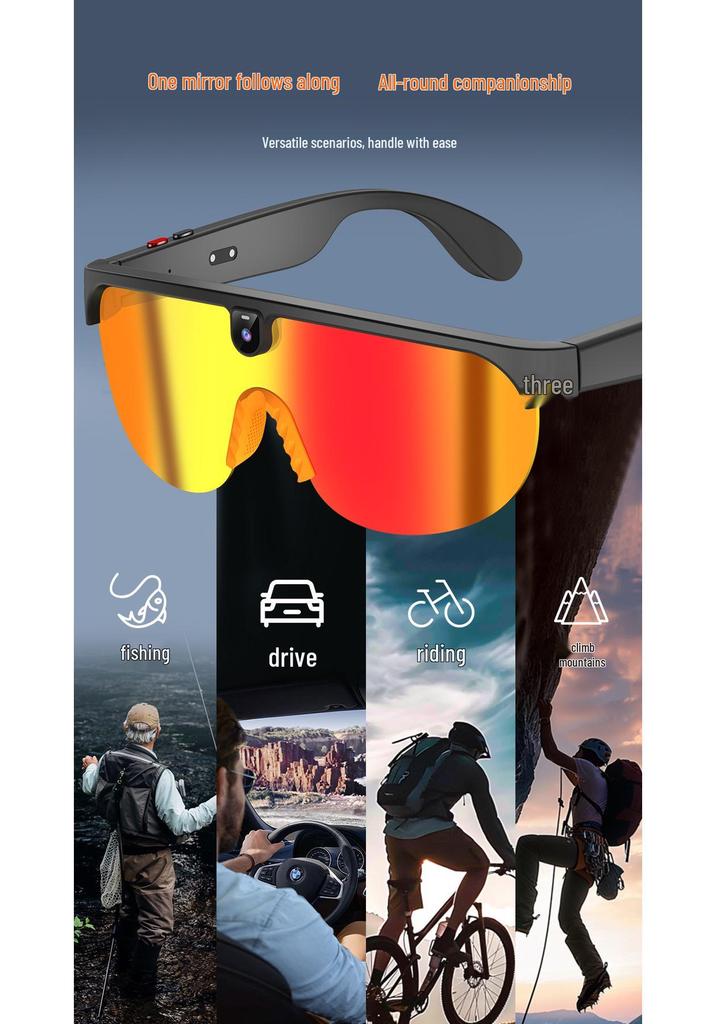 G5 Smarte Bluetooth-Radsportbrille mit KI-Sprachassistent, Foto- & Videoaufnahme, Blaulichtfilter.