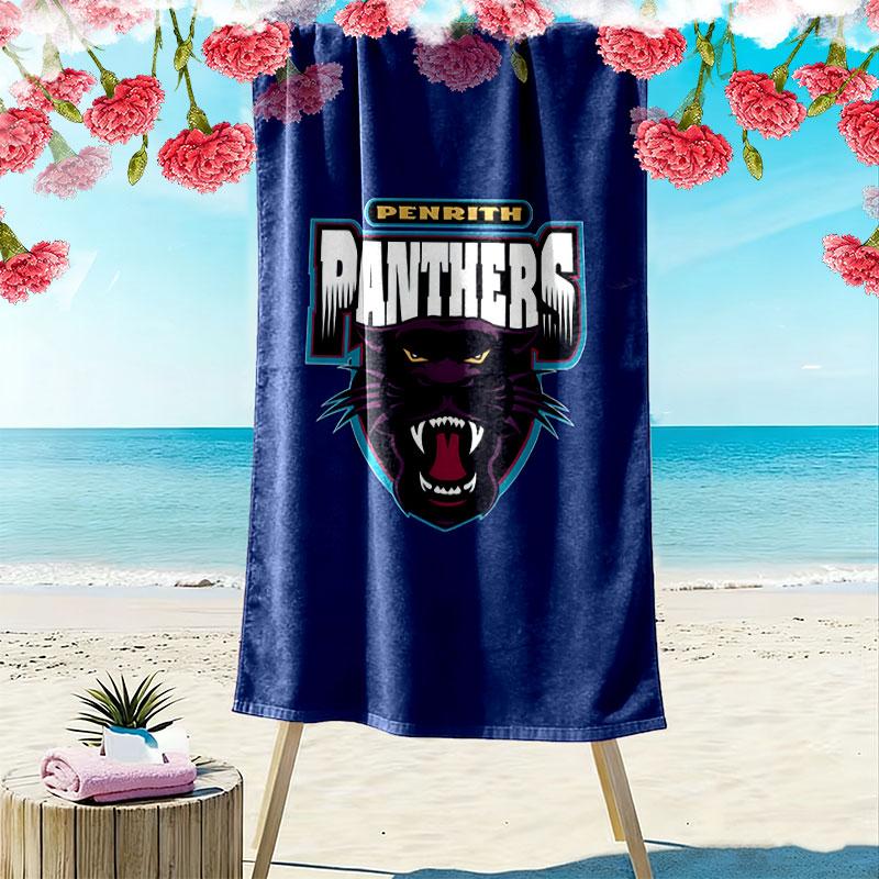 Penrith Panthers Roar Print Beach Towel, Large Soft Quick Dry Towel for Beach Camping Swimming