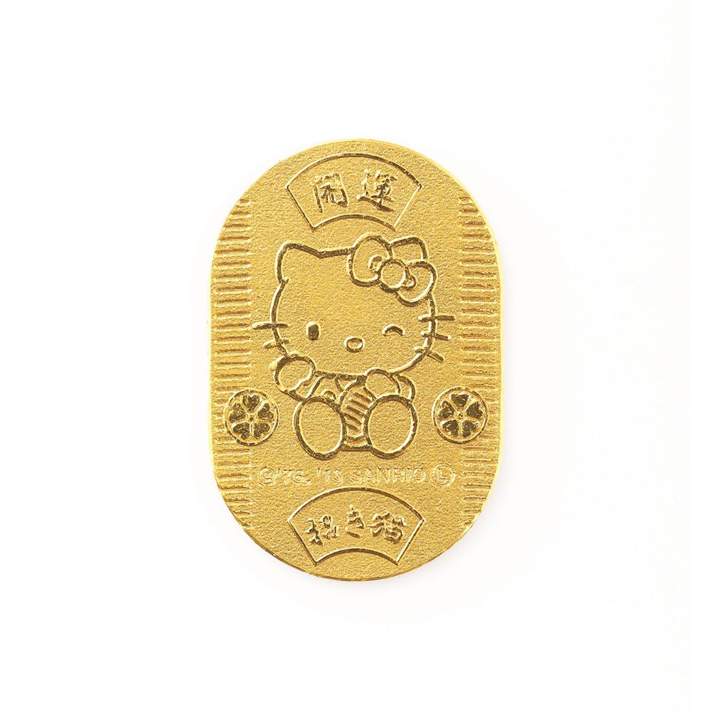 

Hello Kitty Pure Gold Oval 24K Oval 5g Good Luck Oval Maneki Neko x JKBKT 105 [Hello Kitty] (27 18mm)