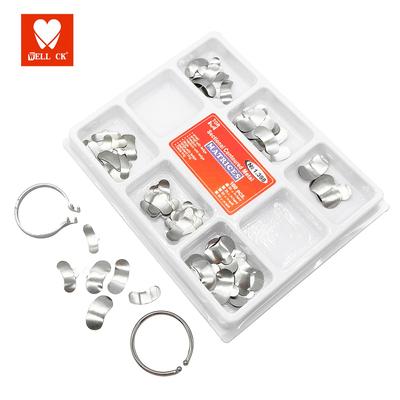 100Pcs/Pack Dental Matrix Sectional Contoured Metal Matrices Bands Dental Matrix Rings