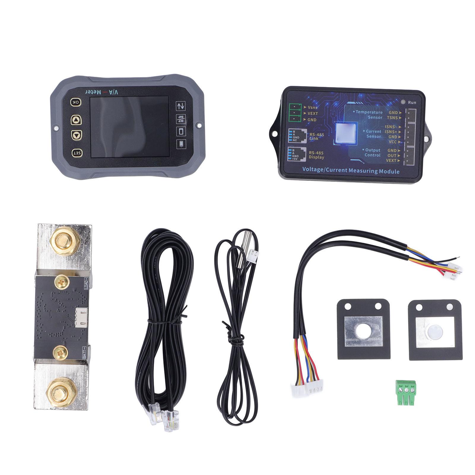

Battery Monitor 400A 2.4in Ultra Clear Display with Shunt 0‑120V Voltage Current Meter