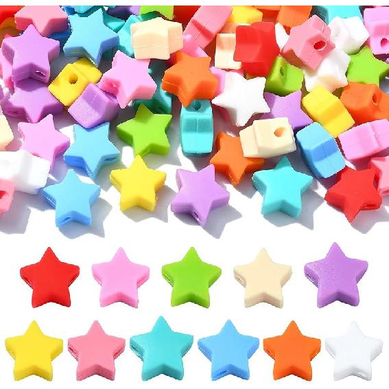 LiQunSweet 15 Pcs 15 Styles Christmas Theme Silicone Beads Santa Claus Tree Socks Snowman Snowflake Beads for DIY Jewelry Keychain Pen Craft