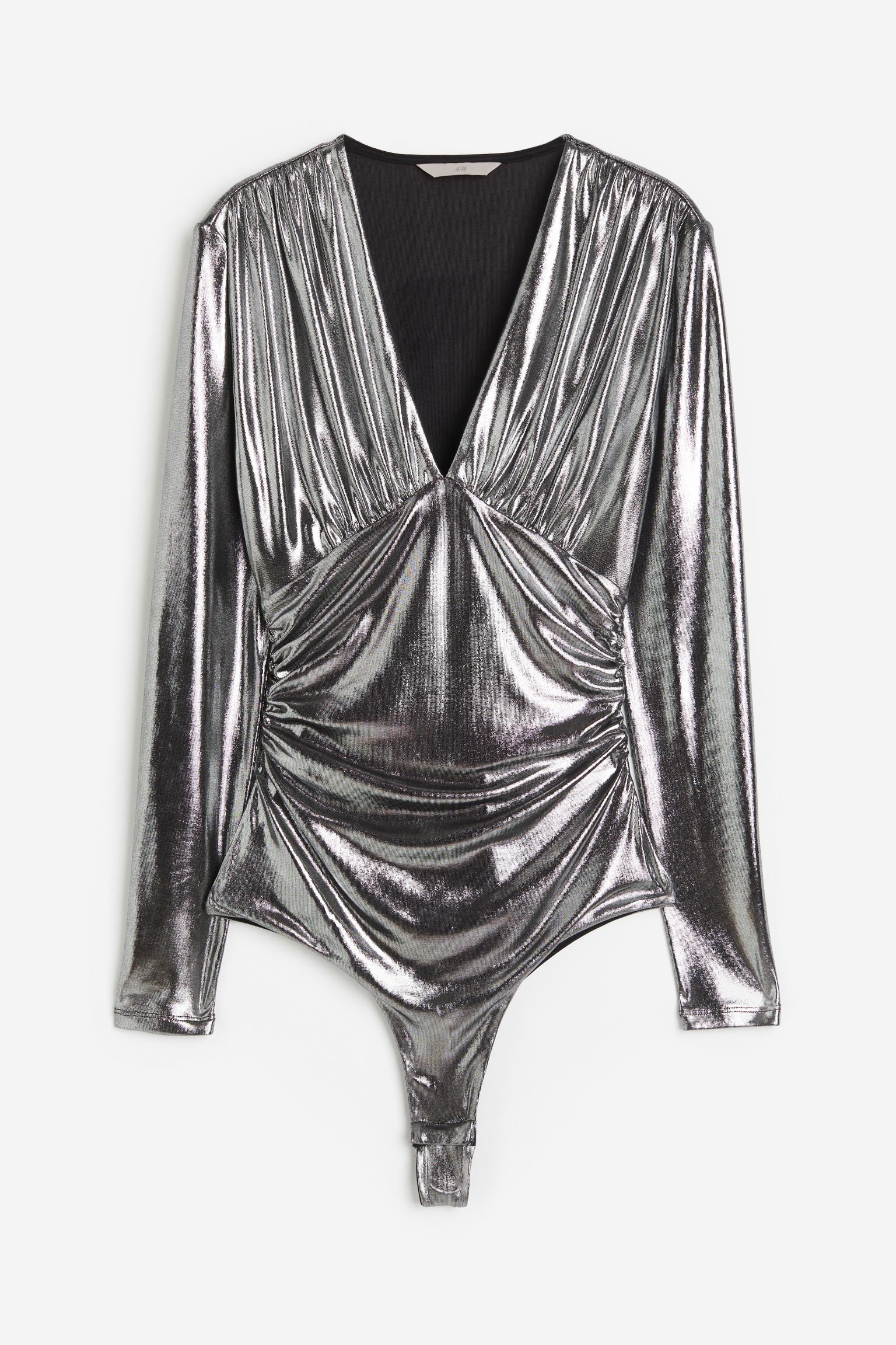 

Боди-стринги с драпировкой и V-образным вырезом