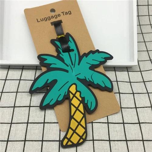 Silica Gel Cartoon Fruit Luggage Tags Suitcase ID Address Label Holder Baggage Boarding Tags Women Men Travel Accessories