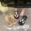 French Beautiful Cool Slippers Women's Summer Wear 2025 New High-end Super Fire Thick-soled Women's Two Wear Roman Sandals