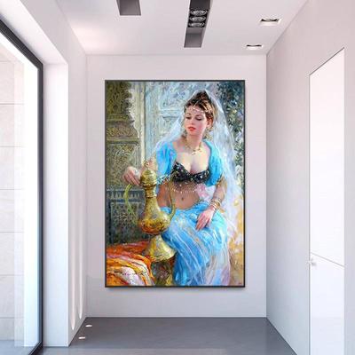 Sexy Dancing Woman Figure Portrait Modern Oil Painting On Canvas Wall Art Poster for Living Room Decor