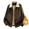 Men's Plus Size Jacket M-8XL - New Autumn/Winter Velvet Warm Solid Color Outerwear