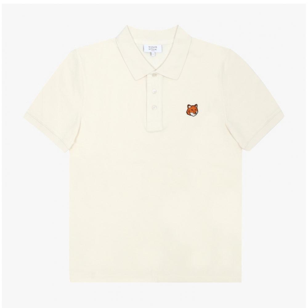 Maison KiTsune Мужская футболка-поло с коротким рукавом и нашивкой-лисой 0063 Pm00209kp0002 PM00209KP0002 0063 (S)