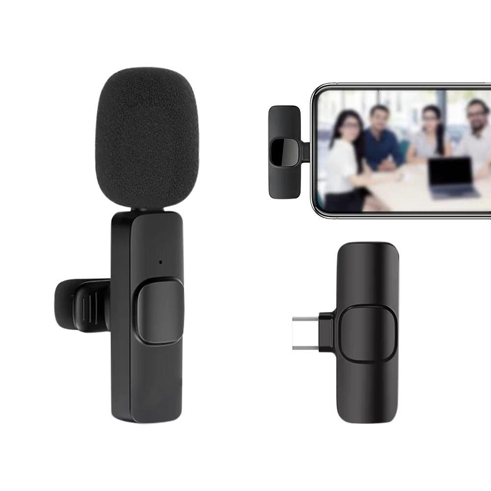 2 In 1 Mini Microphone Noise Cancelling Lavalier Microphone Wireless Microphone Podcast