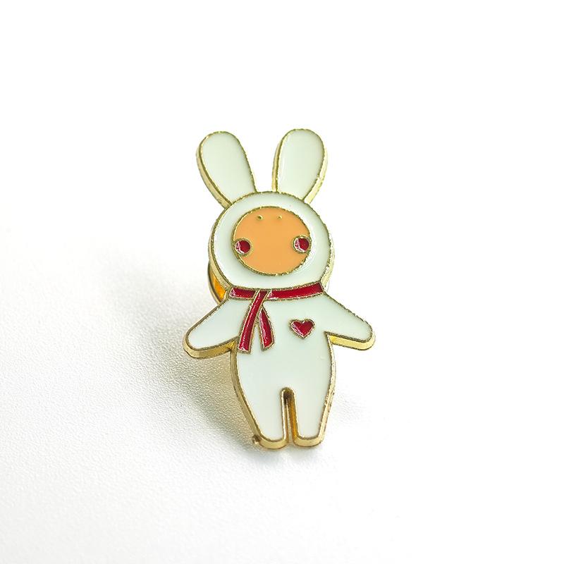 Cute Cartoon Metal Brooch - Trendy Fashion Accessory