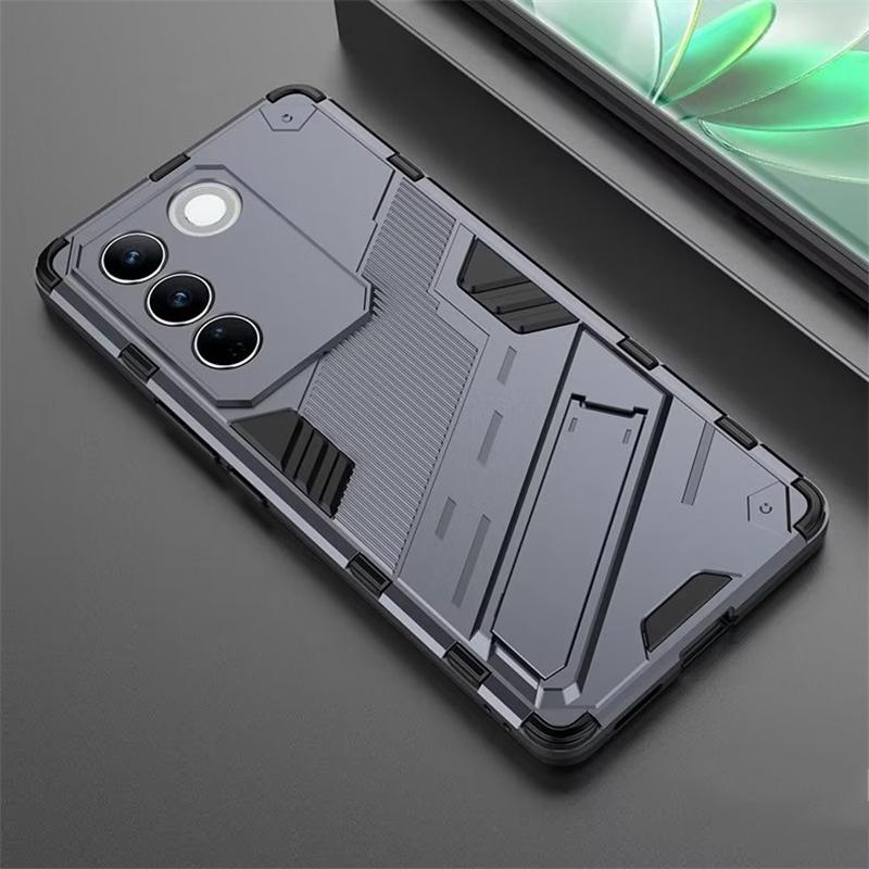 For Vivo T1 V25 V27 Pro Y21 Y21S Y21T Y33S Y33T V25e V27e Y35 Y22 Y22S Y16 Y77 IQOO11 Pro 4G 5G Case Shockproof Hard Armor Stand Phone Case Back Cover
