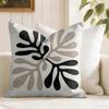 Classic Modern Flowers Cushion Cover Eco Linen Pillow Case DoubleSided Print Breathable Durable Zipper Home Decor Gift