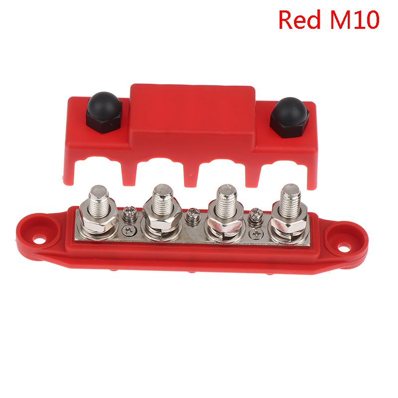 4 Post Power Distribution Block Terminal Screw Bus Bar M8 M10 High Current Wiring Stud Battery Junction Block for RV Ship Car