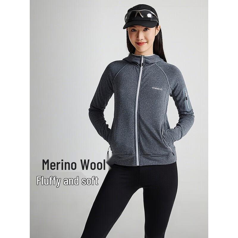 TOREAD Men s Warm Soft Merino Fleece Jacket L