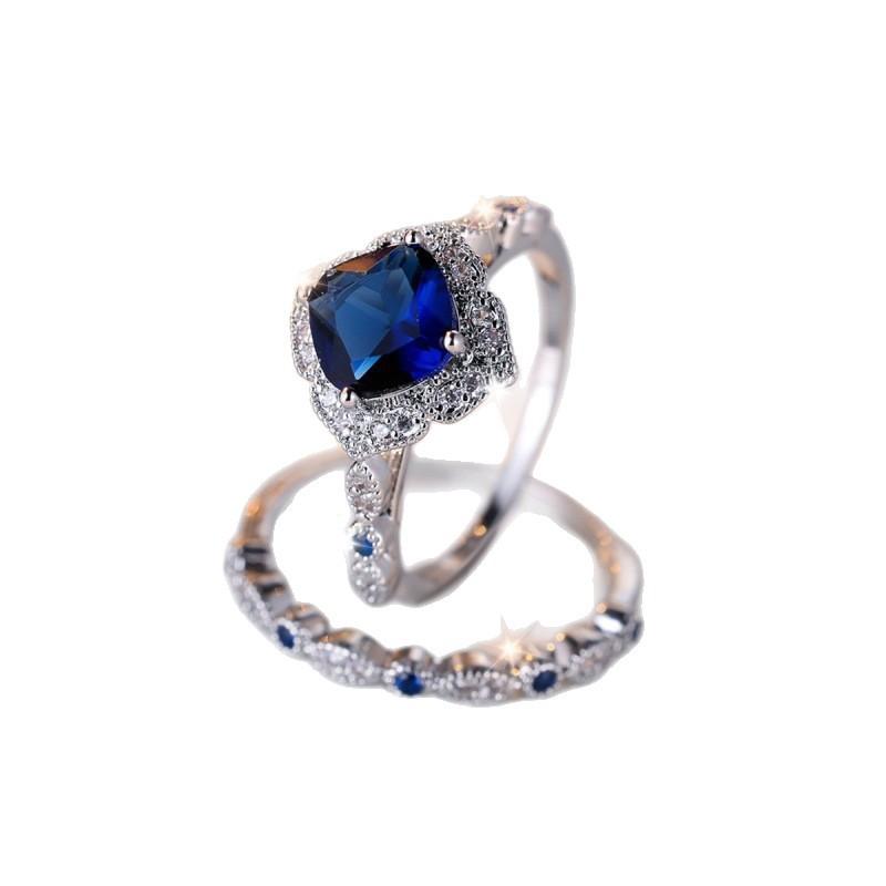 Wish square ring simple niche versatile ring