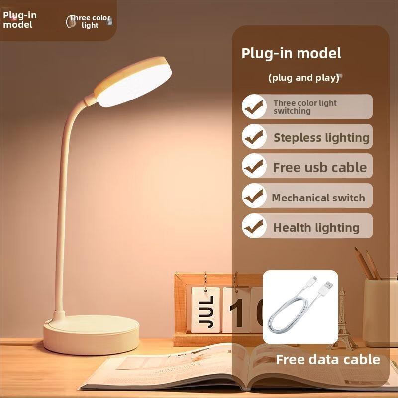 

Lamp Desk Led Students Usb Rechargeable Touch Dimming For Reading Study Light Plug In model
