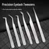 Gold Feather Eyelash Tweezers: Round Head for False Eyelashes, Long Gold Eagle Beak for Eyelash Artists.