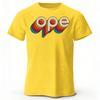 Retro Rainbow Gradient Ope Letter Print Mens Pure Cotton Short Sleeved Comfortable Fashionable Soft Loose Sports Tshirt Top