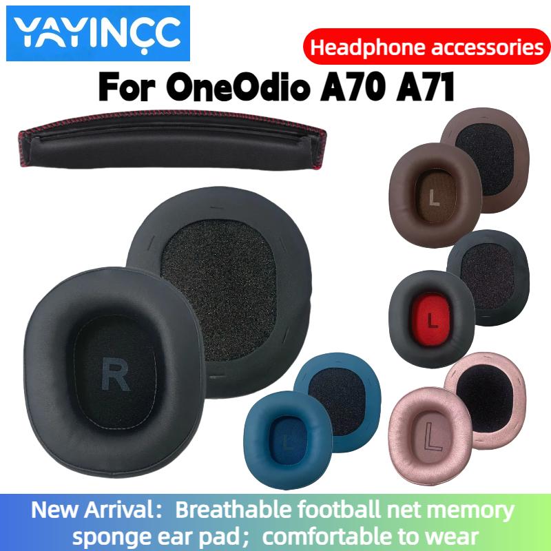 Replacement Original Ear Pads For OneOdio A70 A71 Headphones Earmuffs Soft Memory Covers Sponge Protein Leather Repair Parts