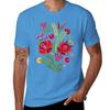 Hungarian Folk Design Red Peppers On White T-Shirt Korean Fashion Heavyweights Oversized T Shirts for Men