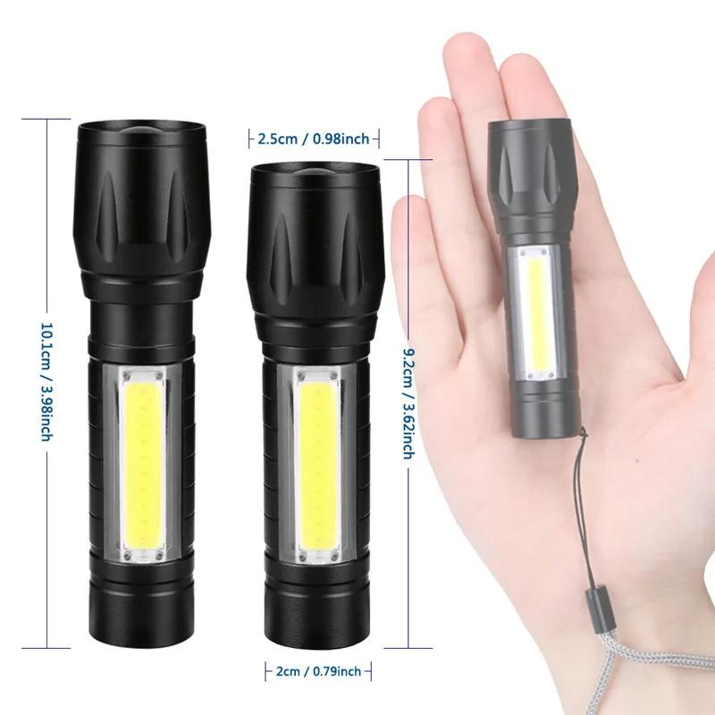 USB Rechargeable Mini UV Flashlight Zoomable Ultraviolet Torch Portable Inspection Light 365nm Pet Detector Violet Flashlights