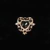 10Pcs Fashion Vintage Hollow Lace Crystal Peach Heart Love Accessories Baroque Alloy Accessories DIY Handmade Materials