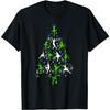 Ballerina Christmas Tree Graphic T-Shirt Funny Ballet Dancer Print Casual Crewneck Tee for Men