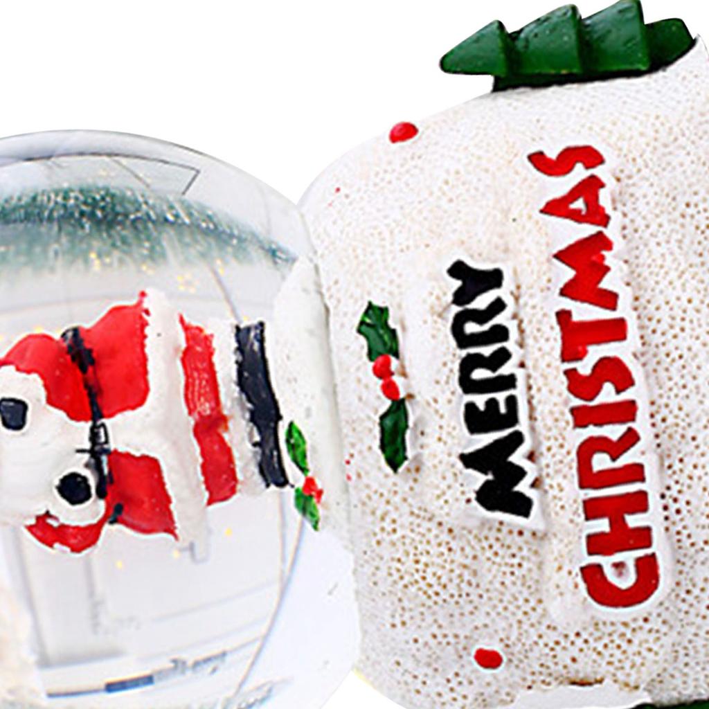 Christmas Glowing Crystal Ball English Glass Ball Desktop Ornaments Christmas Eve Children Gift Glowing Crystal Ball Decoration