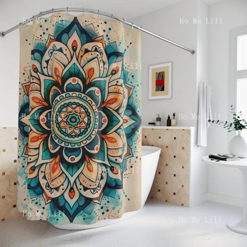 Bohemian Mandala Shower Curtains Trending Colorful Geometric Bathroom Chic Inspired Bath Curtain Modern Boho Decor