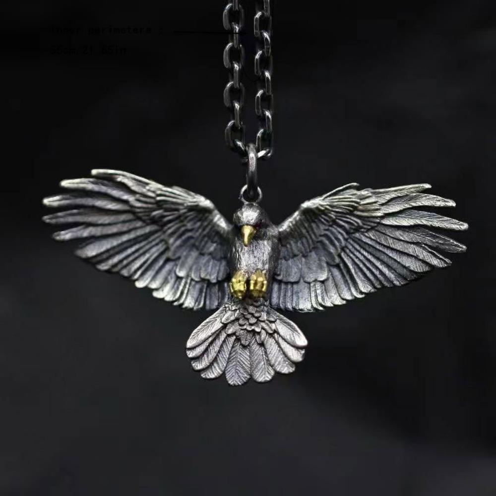 Men Women Punk Falcon Pendant Necklaces Male Trendy Hip Hop Eagle Chain Necklace Accessories Jewelry
