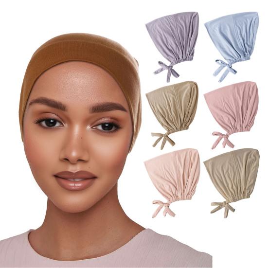 Kvinner Turbanhatt Midtøsten Ensfarget Justerbar Hårdekning Hodeskjerfhatt med Elastisk Strikk Liten Hatt