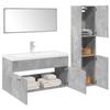 VidaXL 4-piece Bathroom Furniture Set Concrete Grey, Bathroom Cabinet, Bathroom Cupboard, Furniture 3324881