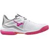 Tennis Shoes Wave Exceed TOUR 6 OC Artificial Grass Court Club Activities Lightweight Soft Tennis Hard Tennis White X Pink X Red Cm E [Mizuno]
