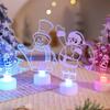 Illuminated LED Acrylic Christmas Decoration Tabletop Ornament Christmas Decorative Nightlight For Home Office Bedroom
